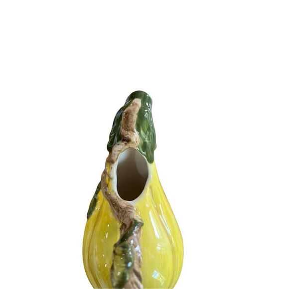Vintage Bico Yellow Gourd Squash Creamer Pour China Pottery Collectible Veggie - Picture 9 of 13
